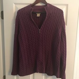 LL Bean Full Zip Sweater 2X